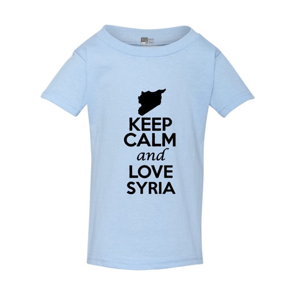 Keep Calm And Love Syria Country Nation Patriotic Toddler Kids T-Shirt Tee