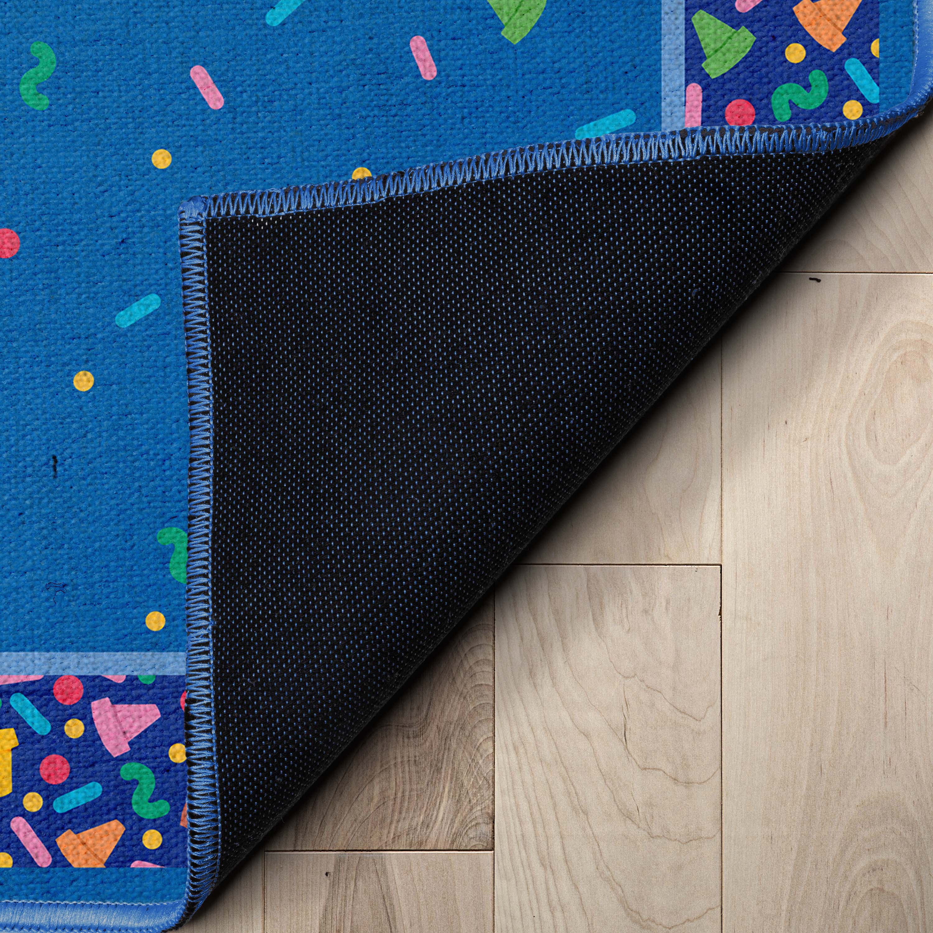 Crayola Collection By Well Woven Confetti Blue 5' x 7' Area Rug