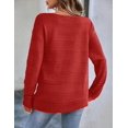 thumbnail image 3 of Zeagoo Womens Sweaters Cute Long Sleeve Off The Shoulder Pullover Tops Hollow Out Crochet Dressy Casual Outfits, 3 of 6