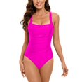 thumbnail image 2 of Elainilye Fashion One Piece Swimsuit Splicing Swimsuit Sexy Casual Bikini One-Piece Swimsuit Swimwear,Pink, 2 of 6