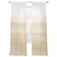 thumbnail image 2 of Beige White Stripes Semi Sheer Curtains 108 Inch Length 2 Panels Set, Farmhouse Modern Gradient Lines Sheer Kitchen Curtain Privacy Voile Window Curtain for Living Room Bedroom Rod Pocket Drapes, 2 of 7