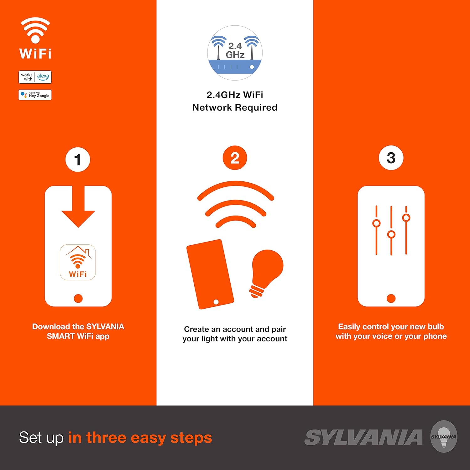 Sylvania Smart+ LED Light Bulbs Full Color Dimmable 4-Pack photo 3