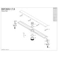 thumbnail image 4 of Kingston Brass BSF2821 Watercourse 28-Inch Stainless Steel Linear Shower Drain with Reversible Tile Insert and Flat Grate in Polished Chrome, 4 of 8
