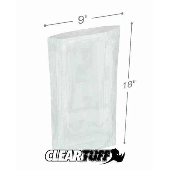 International Plastics PB00918 9 x 18 in. 1 mil Low Density Polyethylene Bags, Clear - Pack of 1000