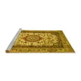 thumbnail image 2 of Ahgly Company Machine Washable Indoor Rectangle Medallion Yellow Traditional Area Rugs, 8' x 10', 2 of 4