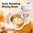 thumbnail image 6 of Vikaluz 2 in 1 Stand Mixer 3.2 QT 5-Speed Tilt-Head with Dough Hooks Hand-Held Converter Black White, 6 of 12