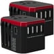 thumbnail image 1 of Adaptadores de Viaje Universales TravelXpertRed 2Pzas 100-240V 50-60Hz 5V 5.6A EU/UK/USA/ AUS Negro/Rojo., 1 of 2