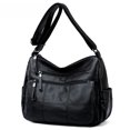 thumbnail image 1 of Bolso bandolera informal de color liso para mujer, bolso sencillo para madre de mediana edad, gran capacidad, 1 of 6