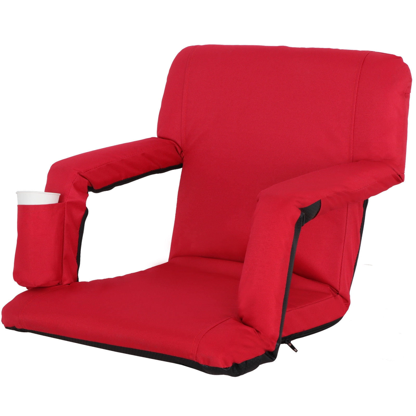 Armrest Support Wide Stadium Seat Chair For Bleachers Benches Portable Red 