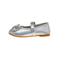 thumbnail image 2 of Kensie Girl Ballerinas Girls Shoes with Bow, Silver, 4, 2 of 6