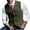 Khaki, variant on APEXFWDT Casual Men's Vest for Wedding Big and Tall Plaid Soft Tweed Waistcoat Suit Vintage Vest Prom Waistcoat Groomsmen