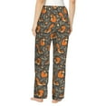 thumbnail image 3 of Xecao Fox And Mushroom Women's Straight Lounge Pajama Pants: The Epitome of Relaxed Sleepwear, 3 of 9