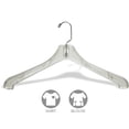 thumbnail image 3 of INTERNATIONAL HANGER Heavy Duty Clear Plastic Coat Hanger, 1/2 inch Thick Top Hanger, 50 Pack, 3 of 3