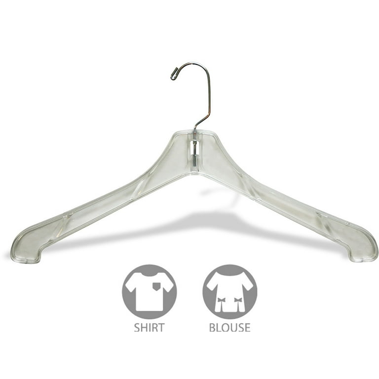 All Hung Up Hangers Plastic Coat Hangers, Clothes Hangers, Thin Plastic  Hangers, Color Plastic Hangers, Blouse Hangers (Smokey Clear, 6pk)