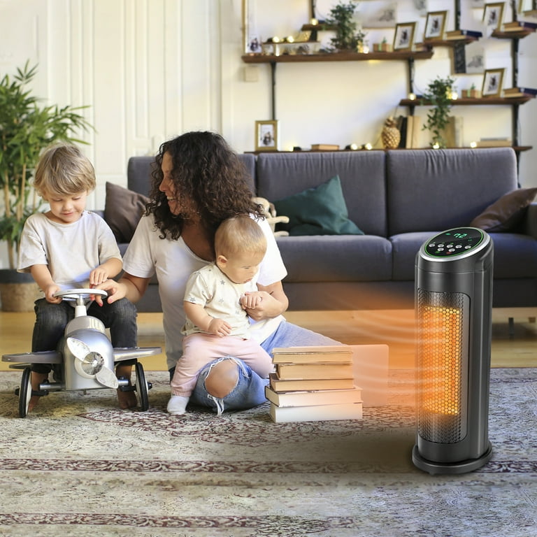 uhomepro Electric Heaters, PTC Ceramic Heater Portable Space Heater 1000W  1500W 12H Timer w/ Remote LED Display, 3 Working Modes, Safe Electric Heater  for Home Office Bedroom - Walmart.com