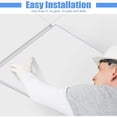 thumbnail image 4 of 2ft x 2ft Smooth Ceiling Tiles - PVC Ceiling Panel 24 x 24in – Waterproof, Washable and Fire-Rated - High-Grade PVC to Prevent Breakage, White (12Pack), 4 of 7