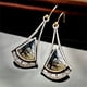 thumbnail image 5 of LADIGASU Pendientes de Cristal de Color Al Por Mayor Abedul Bosque Hojas Pendientes de Separación de Color para Las Mujeres Rebajas Flash Deals 1 Juego de Pendientes, 5 of 7