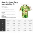 thumbnail image 5 of Kll Men'S Hawaiian Shirt Short Sleeve Button Down Beach Shirts-Avocado Green Striped, 5 of 7