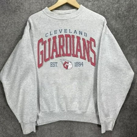 Vintage Cleveland Guardians EST 1894 Sweatshirt Cleveland Guardians Shirt Cleveland Baseball Sweater Ash Color size M