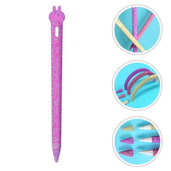 LABSERRON Silicone Stylus Pen Cover Case for Protection Purple Color Constructed with Comfortable Material 1pc