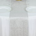 Efavormart 10"x108" Shiny Silver Crystal Rhinestone DIY Table Runner, Diamond Mesh Ribbon Bling ...