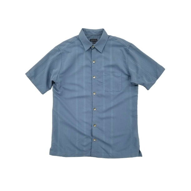 Mens Blue Stripe Slim Fit Never Tuck Short Sleeve Button Down Shirt S 14 14 5 Walmart Com Mens Blue Stripe Slim Fit Never Tuck Short Sleeve Button Down Shirt S 14 14 5 Walmart Com