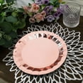 thumbnail image 4 of Balsa Circle 25 Rose Gold Geometric Round 9" Metallic Disposable Dinner Paper Plates Tableware, 4 of 8