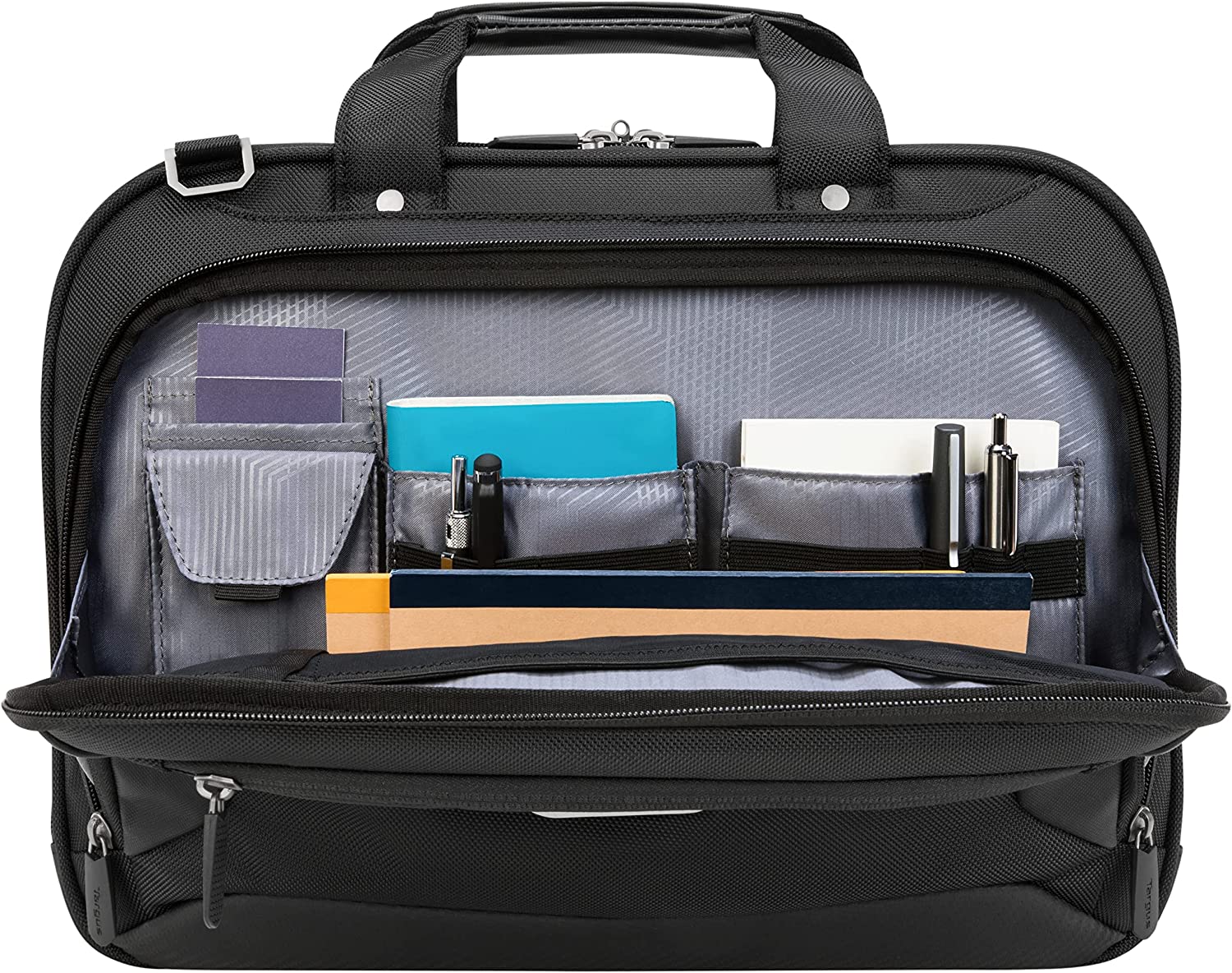 targus corporate traveler checkpoint-friendly traveler laptop case for 14-inch laptop, black (cuct02ua14s) - image 4 of 13