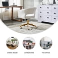 thumbnail image 7 of Tzicr Modern Velvet Home Office Chair,Upholstered Chairs with 360 Swivel Armchair and Gold Base,for Living Room, Bedroom, Vanity, Study (Beige), 7 of 7
