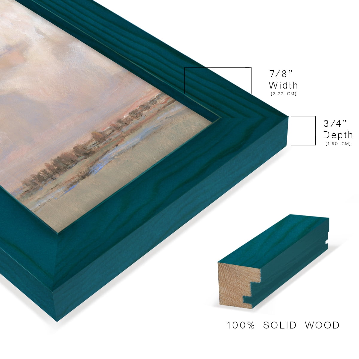 Billowing Clouds II - Framed Print w/glass - Ocean Blue
