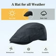 thumbnail image 3 of TOP-EX XL/3XL Mens Waterproof Flat Cap Winter Duckbill Newsboy Driving Hat Navy L/XL, 3 of 7