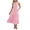 Pink summer dresses for women, variant on Womens Summer Casual Maxi Dresses Sleeveless V-Neck Button Boho Dress Ruffle Tiered Beach Vacation A Line Flowy Dresses with Pockets Wine,XXL