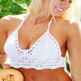 thumbnail image 5 of Women Summer Top Halter Back Straps Tie Deep V-Neck Camisole Tops, 5 of 5