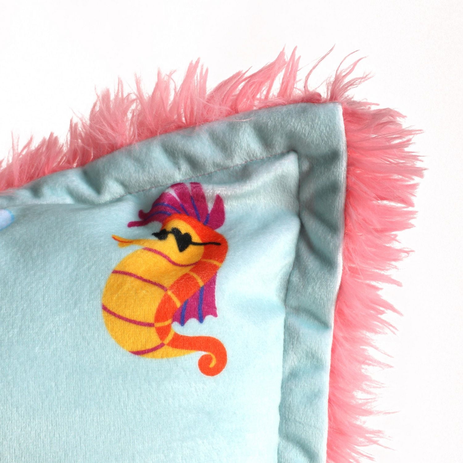Disney The Little Mermaid Kids Jumbo Funky Fur Pillow, 20” x 30”