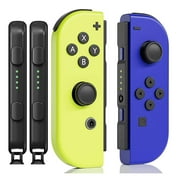 LLYYAH Game Controller for Nintendo Switch Controller, Joypad (L/R) - Neon Blue/Neon Yellow
