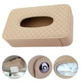 thumbnail image 1 of Sidaley Hi.FANCY, soporte para pañuelos de coche, parasol, servilleta, caja de piel sintética para asiento trasero de vehículo, toallero de Automoción decorativa y accesorios Beige colgando, 1 of 6