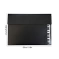 thumbnail image 3 of Black Thickened Piano Key File Bag Transparent Stationery Office Plastic Transparent Student Button File Bag Plastic, 3 of 7