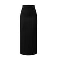 thumbnail image 4 of RUTAYY Spring Summer Waisted Side Slit Slim Knitted Skirt Women Hakama Solid Color Casual Travel Skirts, 4 of 4
