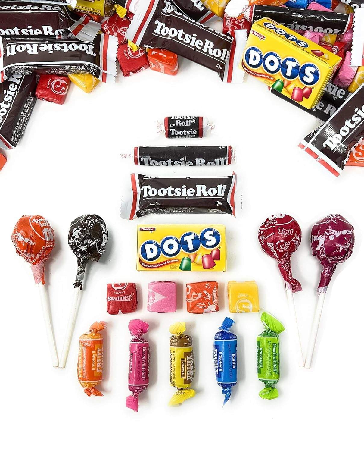 Assortit Bulk Candy Party Mix 3 lb Assortment Tootsie Rolls Starburst Dots Tootsie Pops Individually Wrapped Fruity Candy Peanut Free Gluten Free