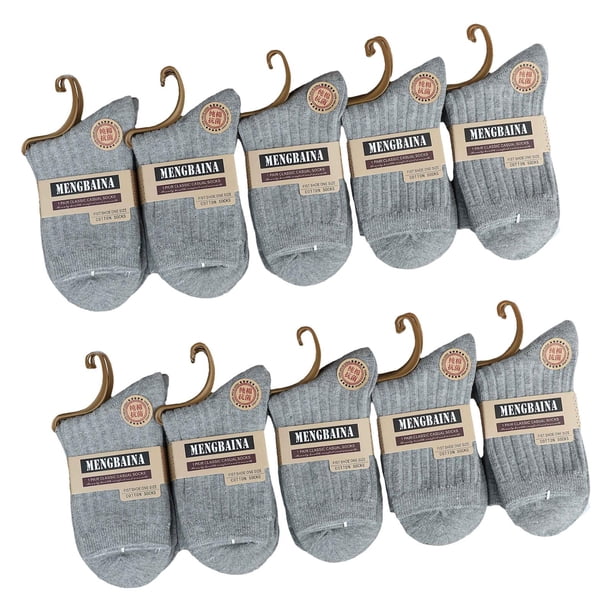 10 pares de calcetines de pantorrilla para mujer, calcetines de bota, calcetines de algodón transpirables, calcetines térmicos 18cmx10cm