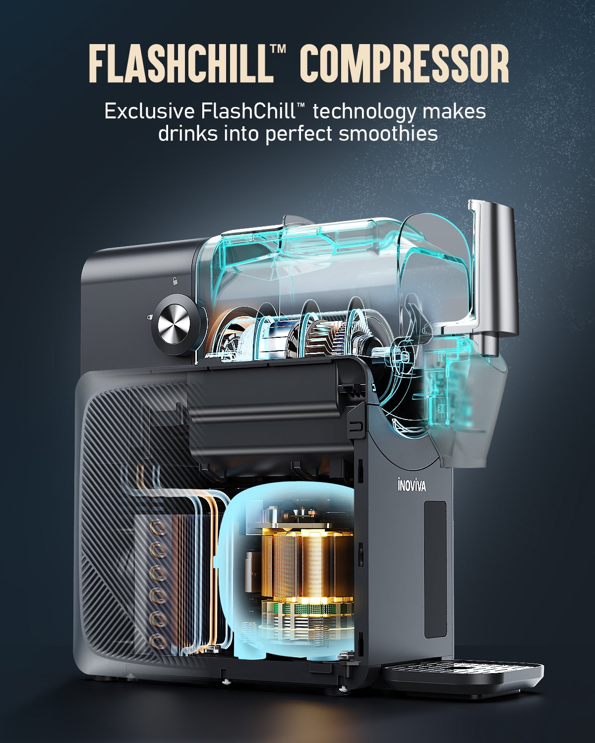 Slushie Machine, No Ice Needed, INOVIVA 68 oz Frozen Drink Maker for Home with Self-Cleaning, 5 Preset Programs, Frozen Margaritas, Frapps, Milkshake, and More