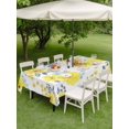 thumbnail image 4 of Outdoor Tablecloth with Umbrella Hole for Patio/Picnic/Party/Camping, Yellow Watercolor Floral Waterproof Table Cloth Rectangle Table Cover Washable, Spring Flower Abstract Art (60"x 84"), 4 of 8