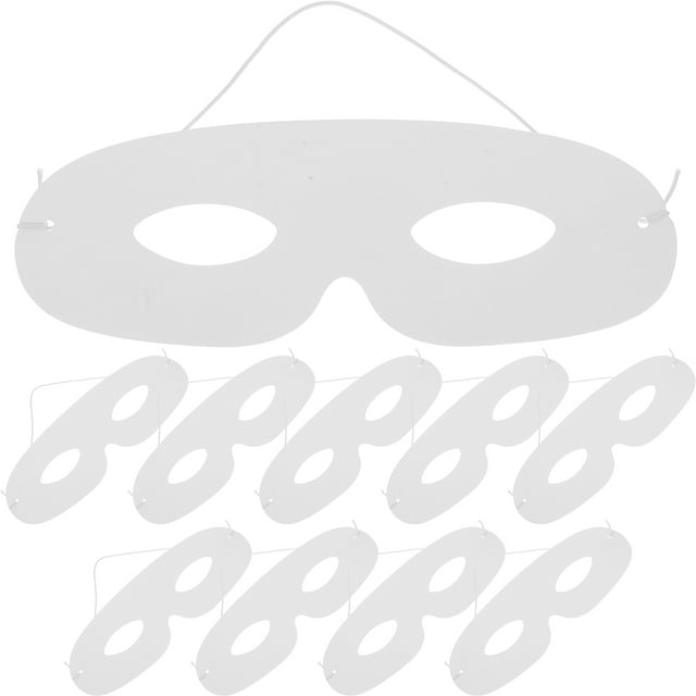 ColoMX 20pcs Mascaras de ojo de papel blanco Máscaras de mascarada de máscaras en blanco Decorar una máscara de arte en blanco de bricolaje para la fiesta de Halloween de cosplay