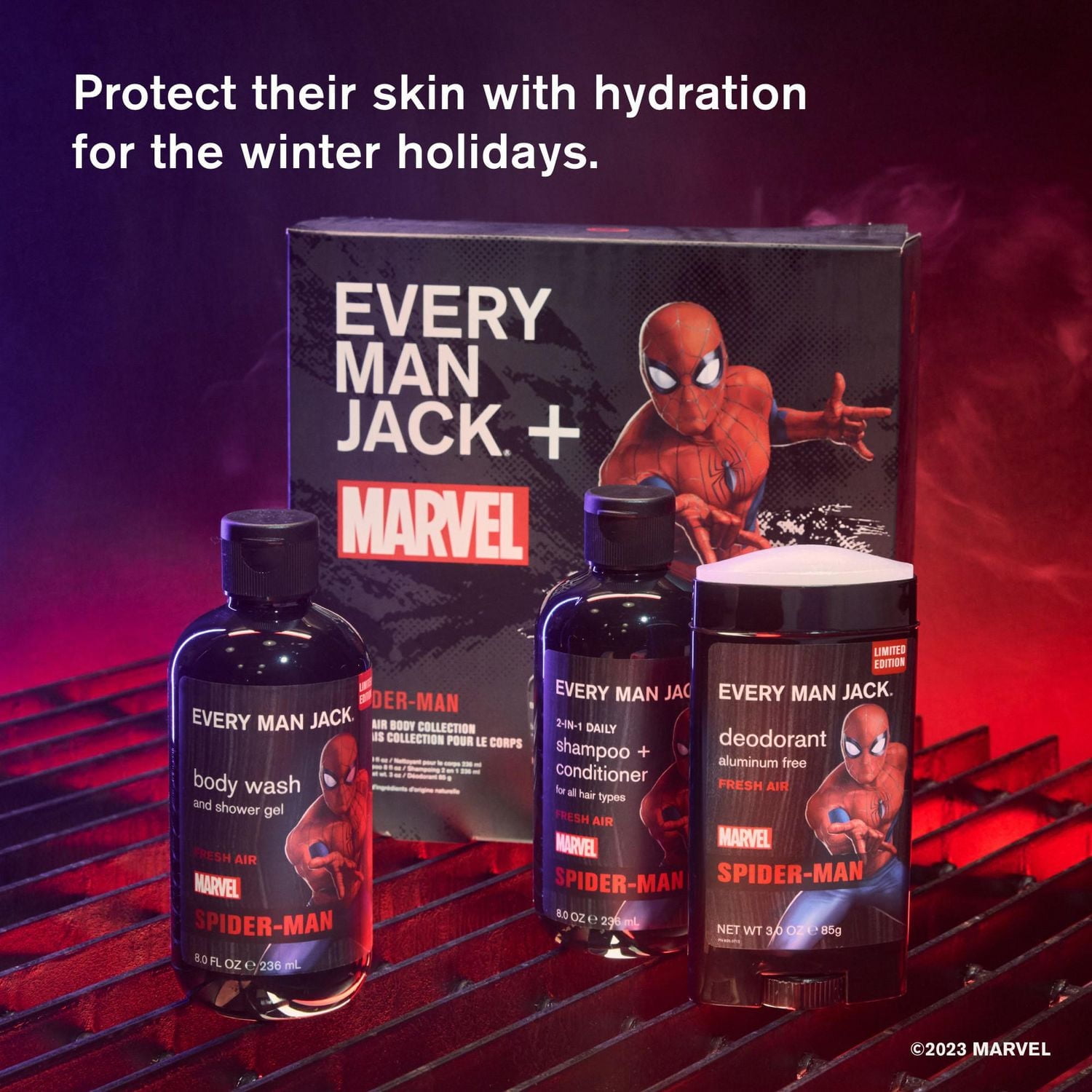 Every Man Jack Spiderman Air Frais Collection Pour Le Corps