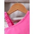 thumbnail image 6 of Toddler Girls Shorts Set, Asymmetric Sleeveless Vest with Shorts Summer 2-piece Outfit, 6 of 9