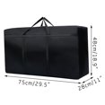 thumbnail image 5 of Christmas Tree Storage Bag for Artificial Trees, Heavy Duty 30" x 11" x 19", Waterproof Oxford Cloth with Wide Opening, Double Zippers & Reinforced Handles, Black, 5 of 5