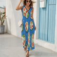 thumbnail image 5 of Fun Pizza Art Sleeveless Dress Women's Summer Suit Dresses for Women 2025 Luxury Party Dress, 5 of 6
