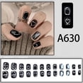 thumbnail image 1 of Wartleves Diseño de uñas postizas DIY Juego de uñas postizas francesas para dedos, 1 of 7