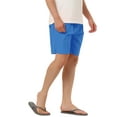 thumbnail image 4 of INSPIRE CHIC Men's Shorts Solid Beach Shorts Drawstring Surfing Mesh Lining Board Shorts 34 Blue, 4 of 7