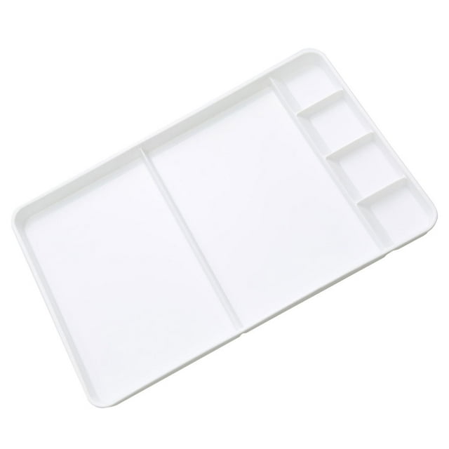 TEHAUX Color Mixing Paint Palette White PP Plastic For Artists 1 Set